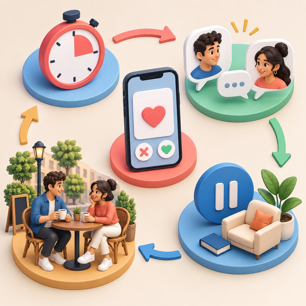 แนวทางจำกัดเวลา สนทนาอย่างมีคุณภาพ พักออนไลน์ และพบปะอย่างปลอดภัย
