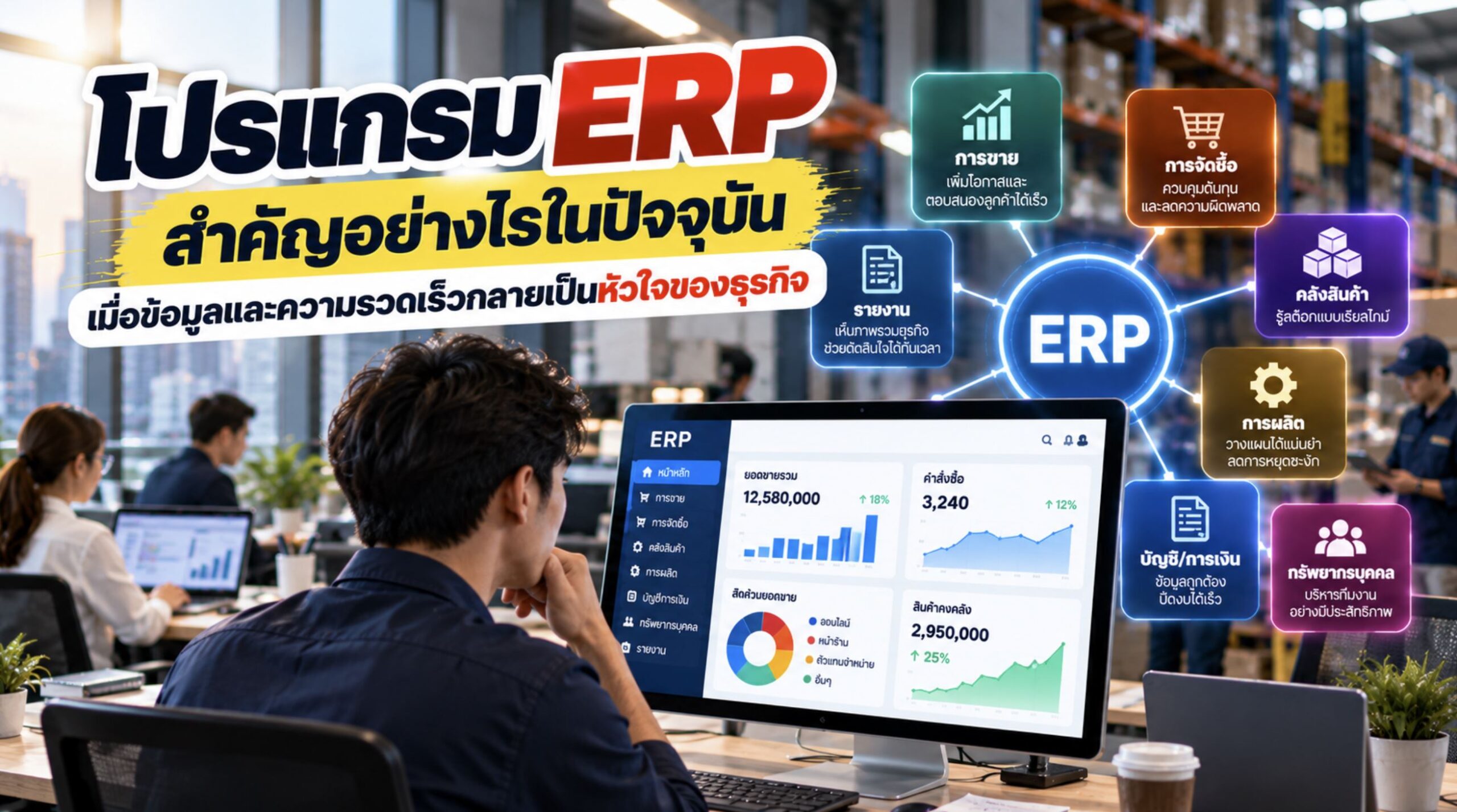 โปรแกรม ERP สำคัญอย่างไรในปัจจุบัน เมื่อข้อมูลและความรวดเร็วกลายเป็นหัวใจของธุรกิจ